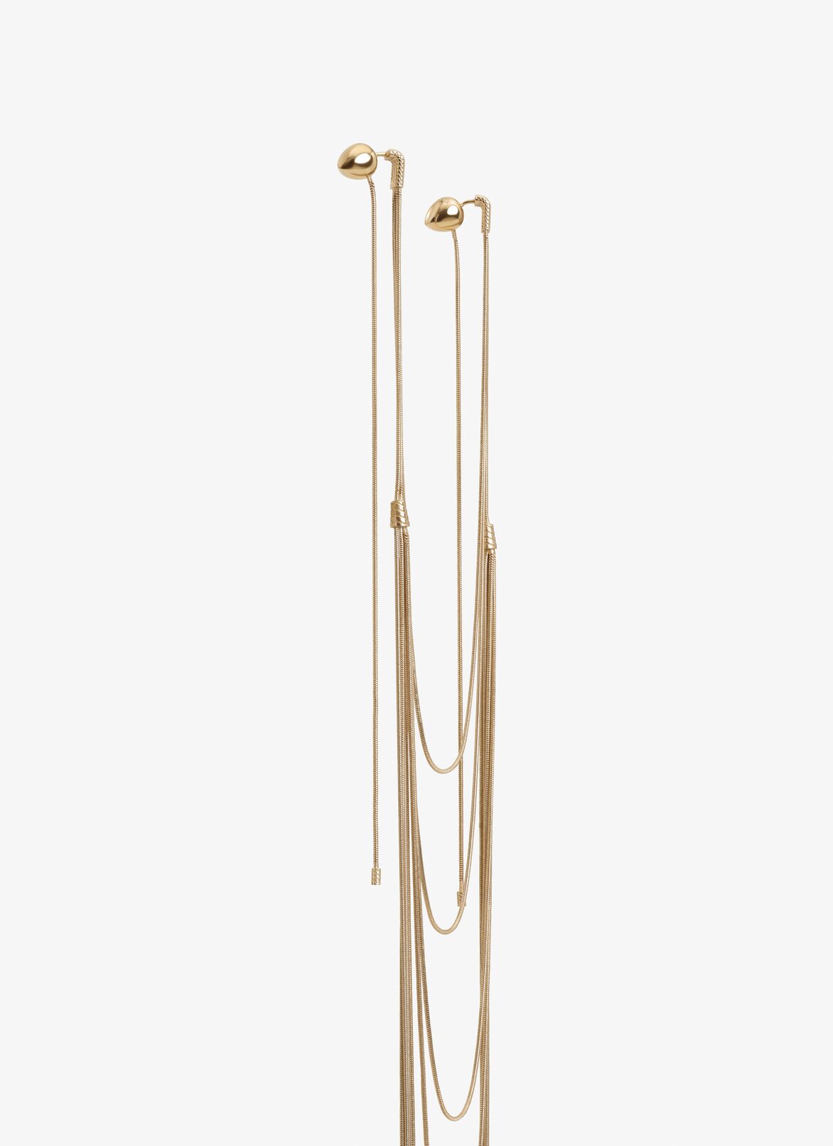 MULTIPLE STRANDS EARRINGS NECKLACE ALAÏA GOLD MULTIPLE STRANDS EARRINGS NECKLACE